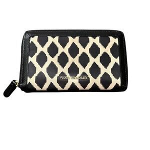 🖤 Vera Bradley Zip-Around Wallet 🖤 Black & White Lattice | Chic & Functional